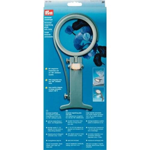 PRYM 611732 Universal Magnigying Glass with Lamp ,611731Magnifying Glass with Cord (Prym) ,611148Template Sheets with Grid/Plain