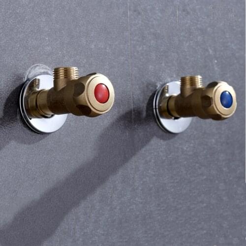 Thicken copper hot and cold water valve 3 way flow control Plumbing switch G1/2 thread bathroom Kitchen Faucet hardware Parts