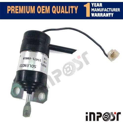 In Stock Stop Solenoid Valve 15471-60010 12V For Kubota 052600-100, 052600-1000
