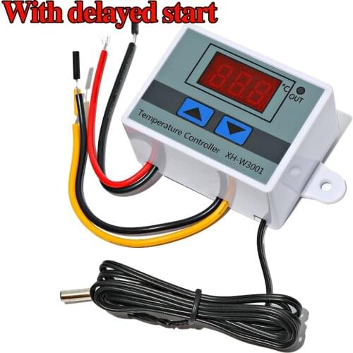 XH-W3002 W3002 AC 110V-220V DC 24V DC 12V Led Digital Thermoregulator Thermostat Temperature Controller Control Switch Meter