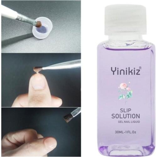 30ml Nail Gel Remover Nail Liquid Slip Solution For Quick Building Gel Acrylic Nail Art Surface Shiny Cleanser Nail Art Tool