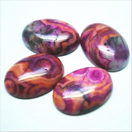 10pcs nature stone cabochons blue crazy agatee stone oval shape top fashion diy beads accessories jewelry components 18x25mm