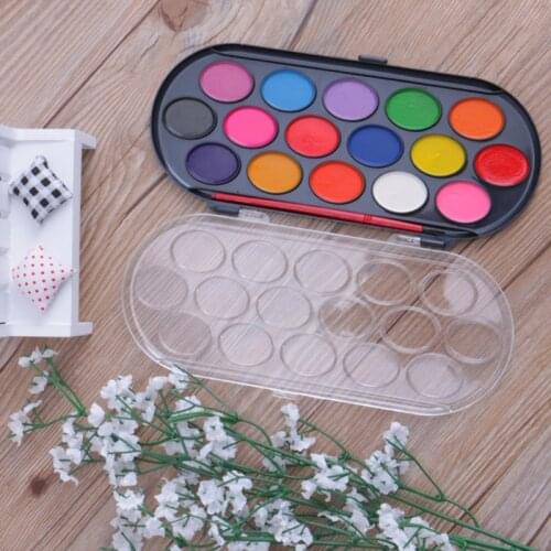 16Pcs Watercolor Palette Brush Set Painting Tray Craft Drawing Art Mini Kid Gift 203B