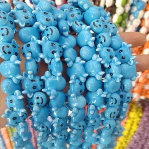 20pcs/lot 16x19mm Small Ox Head Ceramic Beads Loose Spacer Transverse Hole Ceramics BeadsFor Bracelet Jewelry Making DIY