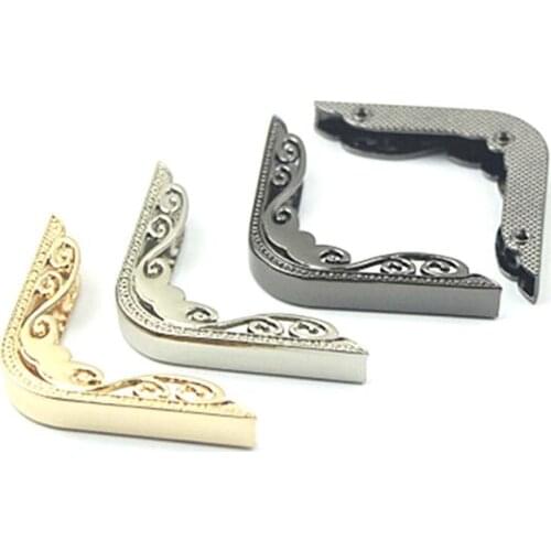 20 Pcs Metal Handbag Hollow Corner Protector Edge Safety Guard for DIY Craft Replacement Making Purse Bag Accessories