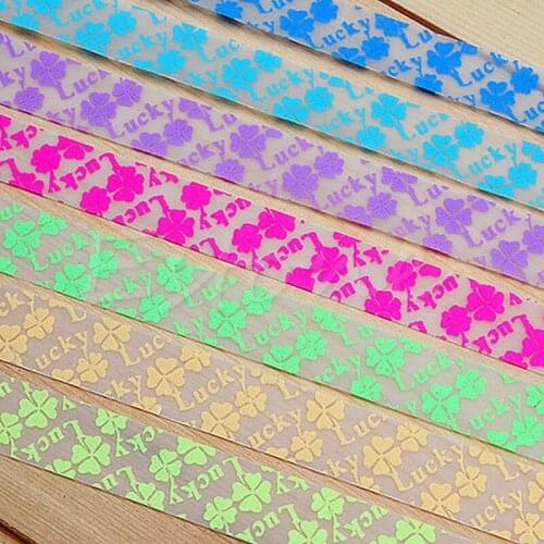 30pcs Luminous Lucky Star Folding Origami Paper Lucky Star Origami Paper Ribbon E56C