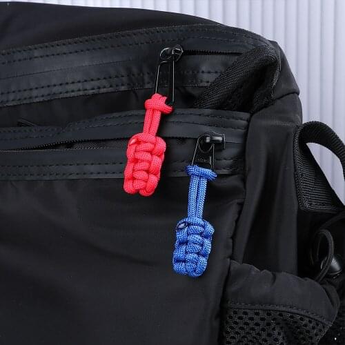 5PCs Zipper Pull Replacement Zipper Head Hand Woven Pull Rope Extension Pulls Zipper for Suitcase Backpacks Jackets Purses