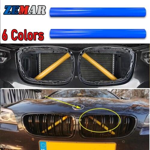 6Colors ABS M Sport Front Grille Trim Strips Cover Frame Decoration Stickers For BMW E60 E61 5 Series 2004-2010 Car Accessories