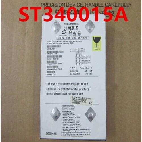 95% New Original HDD For Seagate 40GB 3.5" IDE 2MB 7200RPM For Internal HDD For Desktop HDD For ST340015A