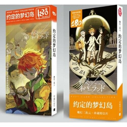 Anime Cartoon The Promised Neverland Postcard Post Cards Sticker Artbook Book Set Cosplay Prop Collectible Boy Girl Gift