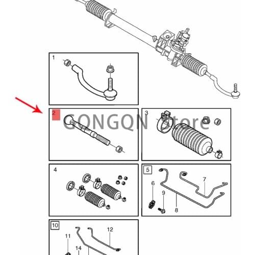 CAR steering rod XC90 inner ball head 2000-2014vol voxc90 v70 xc xc70 v70 s80 s60 xc classic steering rod steering wheel inner t