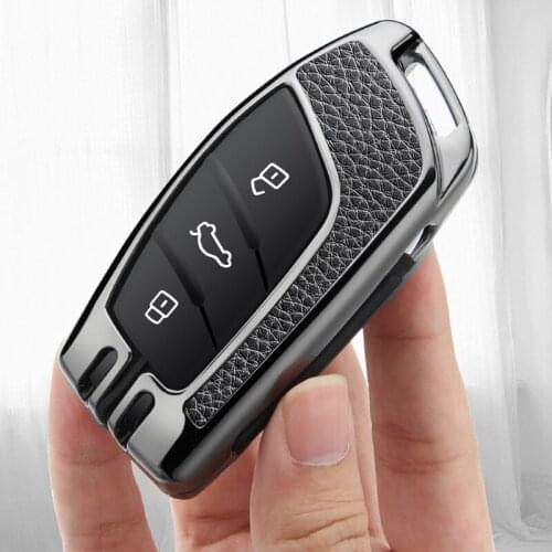 Zinc Alloy+Silicone Car Remote Key Case Cover Key Chain For MG ZS EV MG6 EZS HS EHS For Roewe RX5 i6 i5 RX3 RX8 ERX5 Car Styling