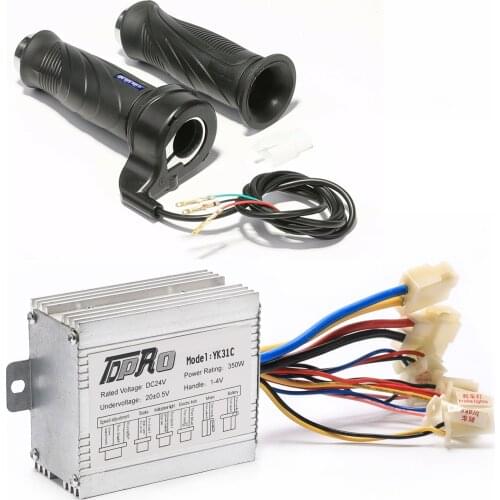 DC 350W 24V Kit Speed Controller & Twist Throttle For Scooter Ebike Electric Razor Go Kart ATV