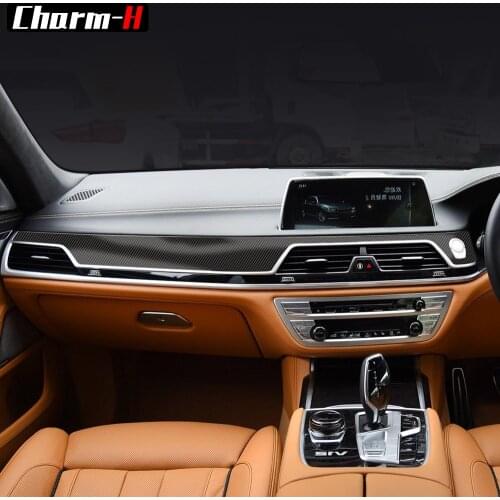 For BMW G11 G12 RHD 7 Series 2016-2018 5D Carbon Fibre Central Control Console Gear Shift Panel Interior Protective Film Sticker