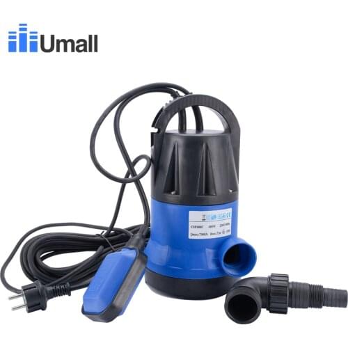 400W Plastic Electric Submersible Pump Aquarium Pond Irrigation Fish Tank home Well float switch Clean Water Pump ac 220v