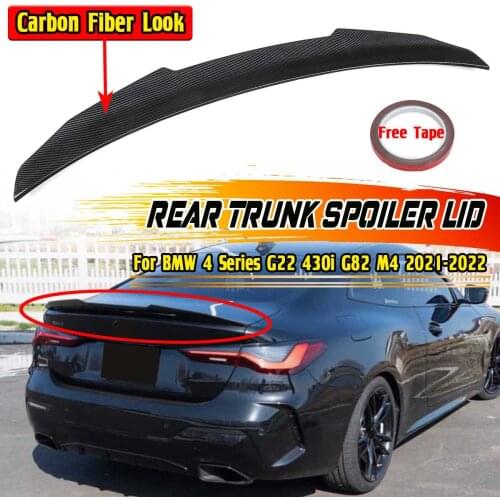 G22 PSM Style Car Rear Spoiler Wing Trunk Lip Trunk Spoiler Lid For BMW 4 Series G22 430i G82 M4 2021-2022 Rear Wing Spoiler