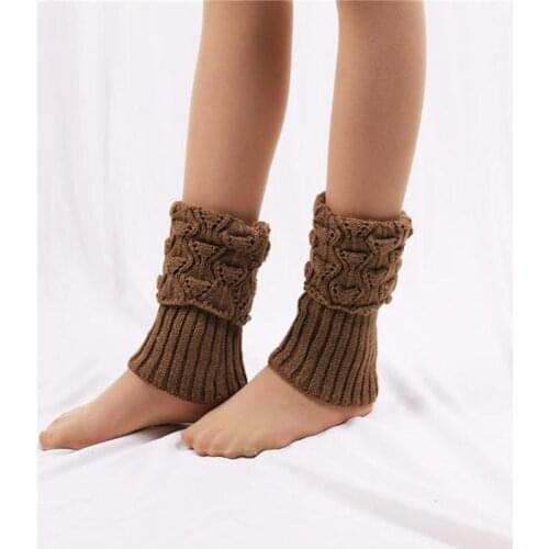Hollow Out Toppers Boot Ankle Gaiters Winter Leg Warmers Fashion Women Crochet Boot Cuffs Knit Short Leg Warmers