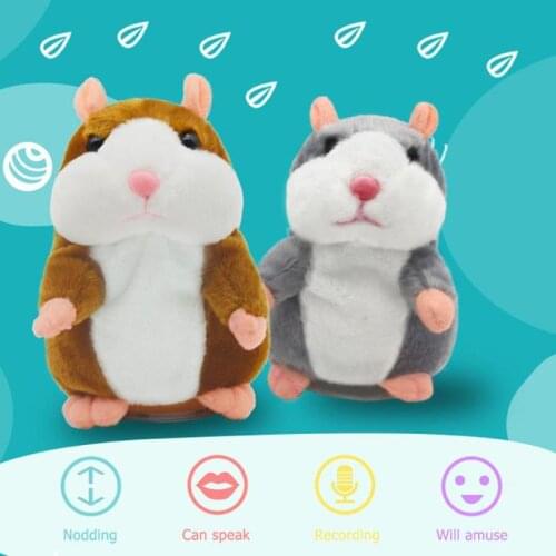 15cm Talking Hamster Falante Mouse Pet Plush Toy Cute Talking Sound Record Educational Stuffed Doll Support Dropshipping