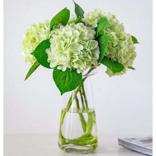 Hydrangea Simulation Bouquet Artificial Flowers Living Room Table Decoration Retro European-style Fake Flower Bouquet