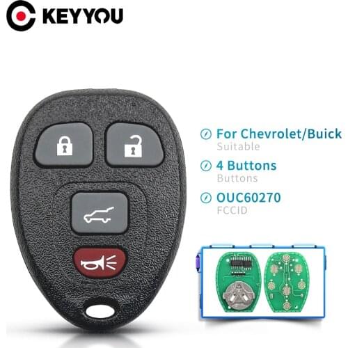 KEYYOU 5X OUC60270 315mhz Remote Car Key For Buick For Chevrolet Equinox Silverado 1500 2500 Suburban Cadillac GMC Saturn