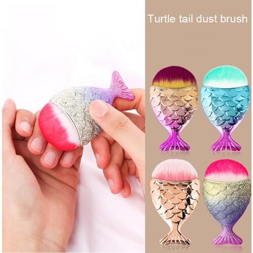Fish Tail Shape Nail Brush Makeup Brushes Soft Cleaning Dust Powder for Nails Care Cosmetic Manicure Nail Art Tool Nail Supplies