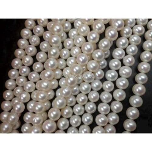 AA++ Wholesale 10mm near round freshwater pearl loose strings