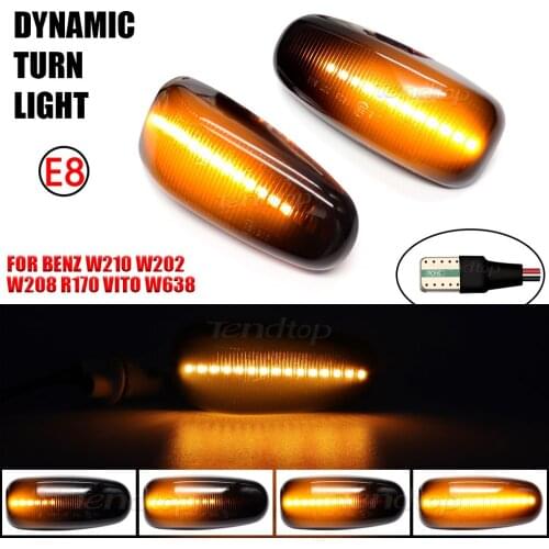 Scroll Dynamic Blinker LED Side Light Turn Signal Lamp Car Styling Auto Amber For Mercedes-BENZ E-Class W210 C-Class W202 W208