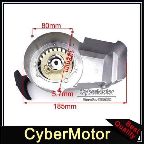 Silver Alloy Pull Starter Recoil For 2 Stroke 47cc 49cc Engine Minimoto Pocket Bike Mini Moto Dirt ATV Quad Crosser 4 Wheeler