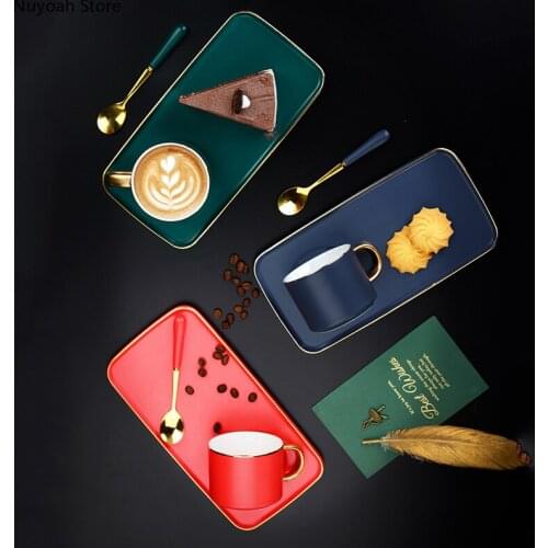 European-style Luxury Coffee Cup Set British Afternoon Tea Cup Teacup Nordic Ceramic Cup Storage Tray Living Room Decoration