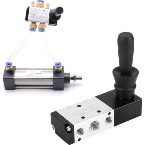 Manual Air Control Valve Pneumatic Valve Hand 5 Port 3 Position Hand Lever Valve Rocker Control Switch