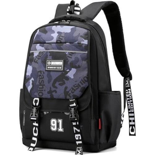 Middle Student School Bags for Teenage Boys Girls Backpack Men Large Capacity Waterproof Nylon Camouflage Schoolbag Campus 2021