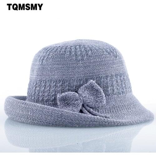 TQMSMY Bow sun hats for girls solid color straw hat womens wide brim summer hat panama style Linen Beach cap chapeu feminino