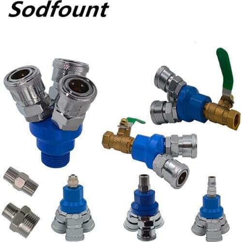 SMY round three-way pneumatic C type quick connector tracheal quick plug tool air compressor air pump accessories