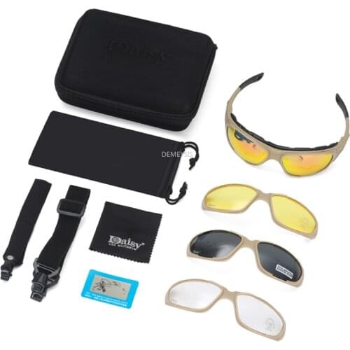 4 Lens Military Tactical Glasses Polarized Airsoft Shooting Protective Glasses UV400 Outdoor Hunting Hiking Fishing Sunglasses