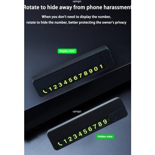 Car Temporary Parking Card Plate Telephone Number Car Park Stop Phone Number Card Automobile Accessories Car-styling