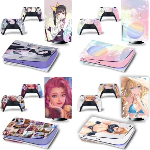 Vinyl Skin Wrap Sticker for PS5 PlayStation 5 Console Disc Version