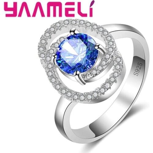Special Shape Design AAA CZ Finger Rings For Women Ladies Hard Cubic Zirconia 925 Sterling Silver Crystal Jewelry Gift