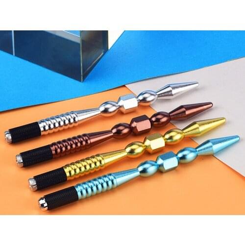 New 2pcs Microblading Manual Tattoo Pen Permanent Makeup Lips Eyebrow Machine for Tebori Embroidery Needle Blade