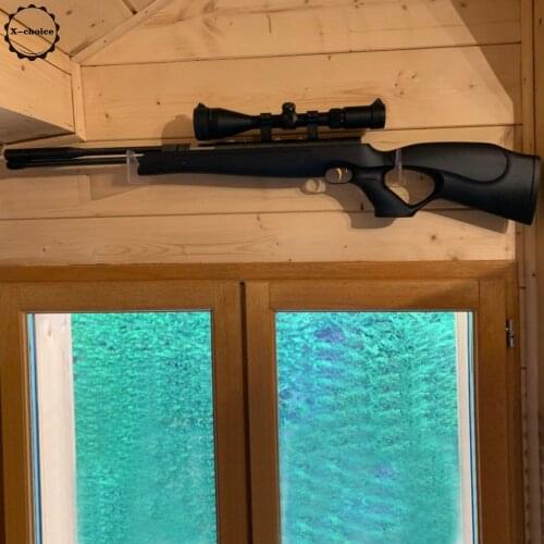 Acrylic Rifle Holder Musket Brackets Rifle Wall Mount Display Gun Weapon Fighting Stick Holder Pair