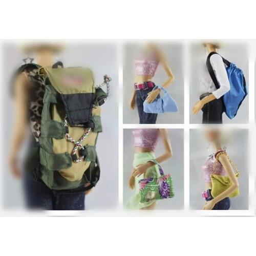 Dolls Accessories For Licca Doll For Barbie Doll For 1/6 Doll House Kids Toy Party Backpack bag Bracelet necklace parts no doll