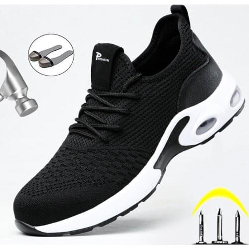 Breathable Safety Shoes Men Work Safety Boot Steel Toe Work Shoes Anti-puncture Work Sneakers Indestructible Shoes Ryder Shoes