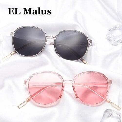 [EL Malus]New Oval Thin Frame Sunglasses Women Mens Reflective Silver Lens Mirror Tan Pink Shades Sexy Ladies Sun Glasses Oculos