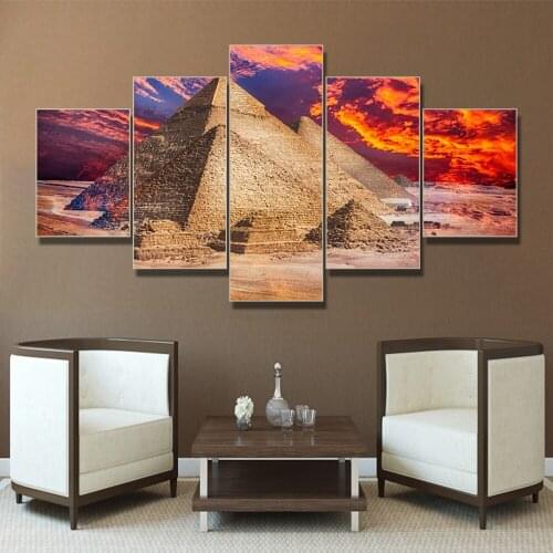 Laeacco Canvas Painting Calligraphy Places of Interest Landscape Poster and Print Desert Wall Art Picture Living Room Home Decor