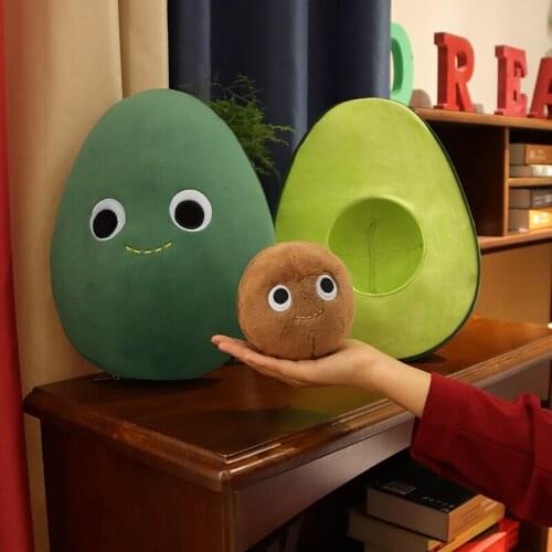 Creative Avocado Toy Cute Doll Split Avocado For Kids Girlfriend Birthday And Christmas Gift 35cm