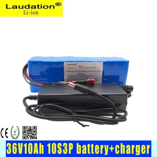 Laudation 36V 10ah 500W High Power and Capacity 42V 9.6ah 18650 Li-Ion Battery Motorcycle Electric Car Bicycle Scooter with BMS