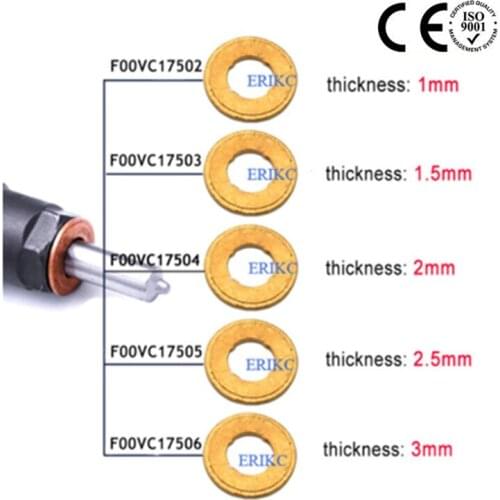 Copper Shim F00VC17503 F00VC17504 Nozzle Copper Wsher F00VC17505 F00VC17502 Gasket for Common Rail Injector Replaceable Parts