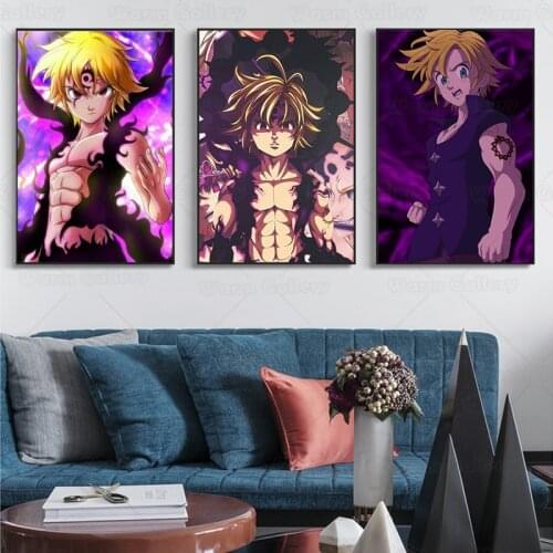 Meliodas The Seven Deadly Sins Anime Poster Canvas Wall Art Painting Decor Pictures Bedroom Study Room Home Decoration Prints