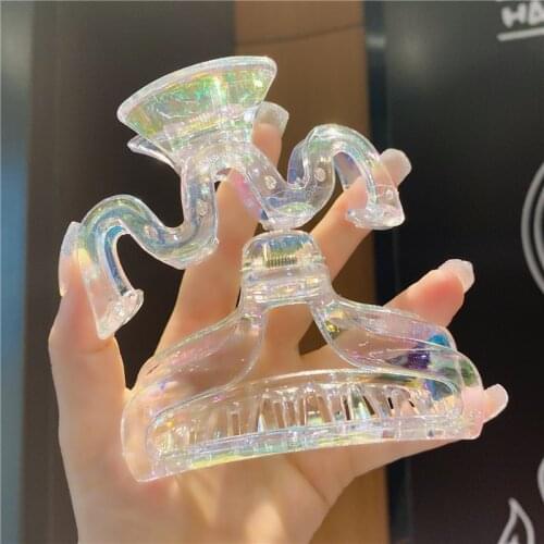 Fashion transparent resin magic color claw clip hair accessories exquisite mermaid shark back head hairpin INS popular headwear