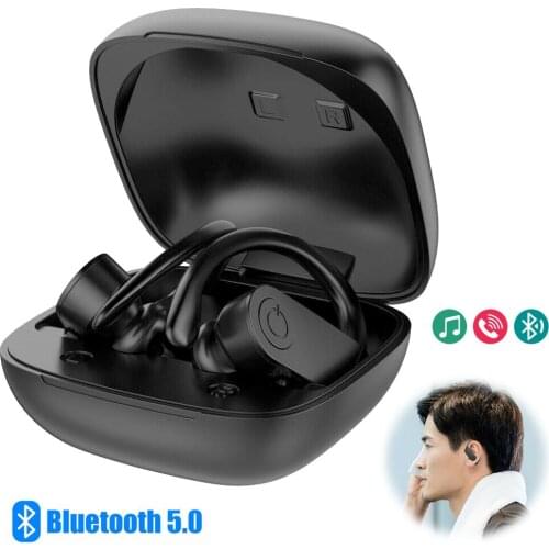 TWS Wireless Earphones Bluetooth Headphones Ear-hook Earbuds Stereo Music for iPhone Samsung Huawei Motorola E G LG