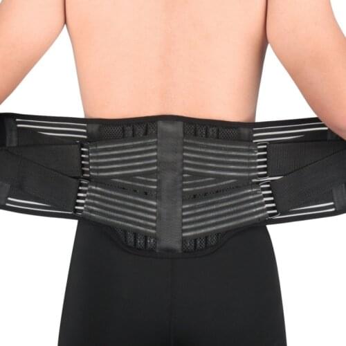 New Lumbar Waist Support Belt Strong Lower Back Brace Support Corset Belt Waist Trainer Sweat Slim Belt For Sports Pain Relief